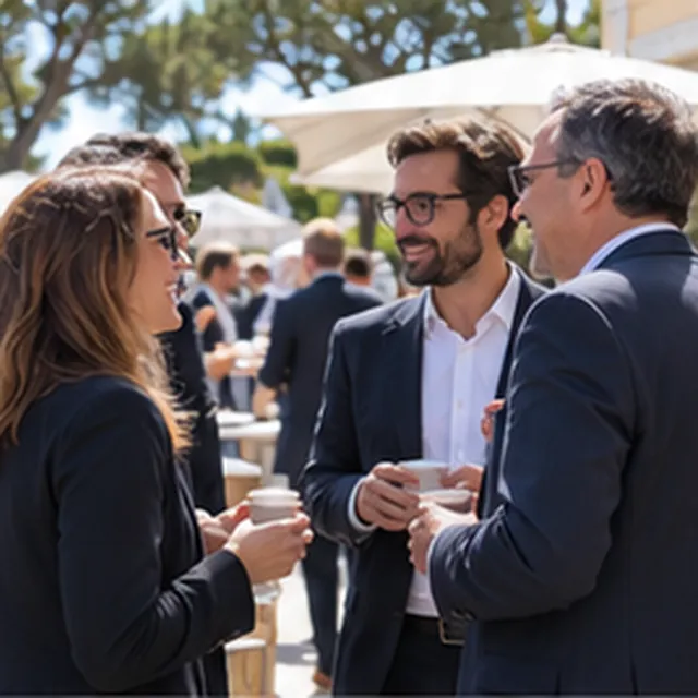 Échanges entre professionnels pendant une rencontre