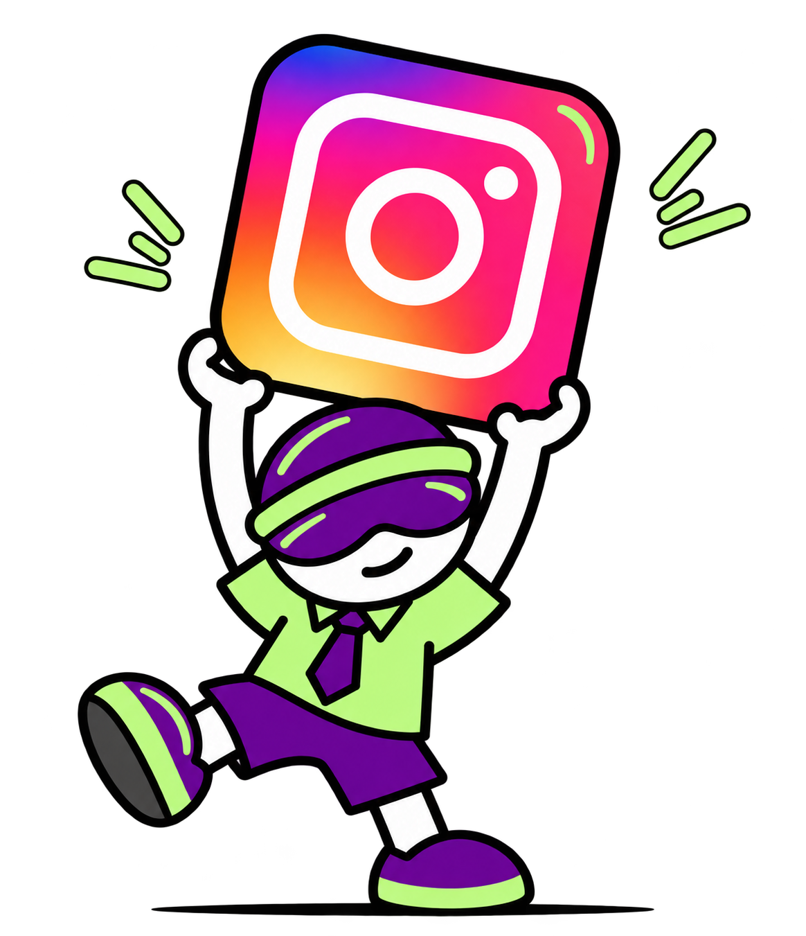 Mugi soulève le logo Instagram de Riviera Challenge Expériences